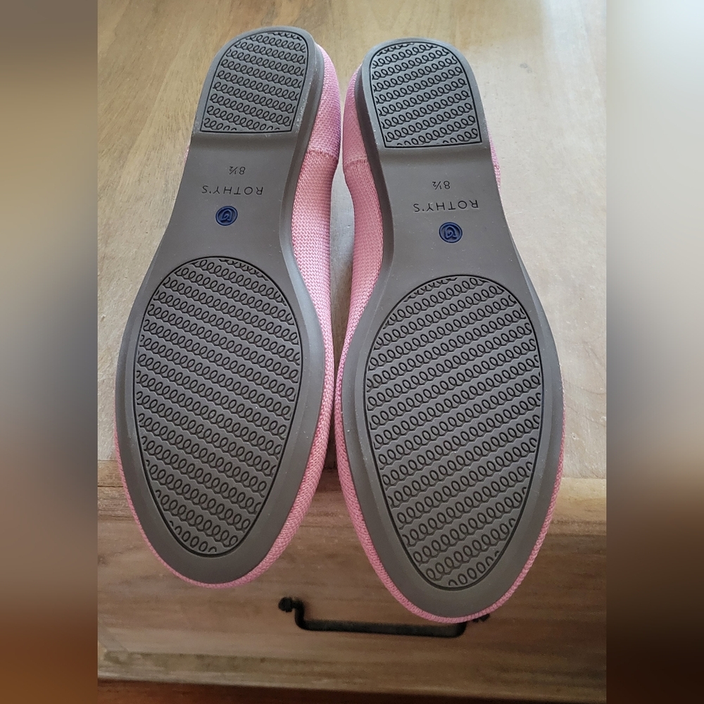 Rothy's Pink Knit Ballet Flats - Lightweight Slip-Ons-Begonia - Picture 3 of 4